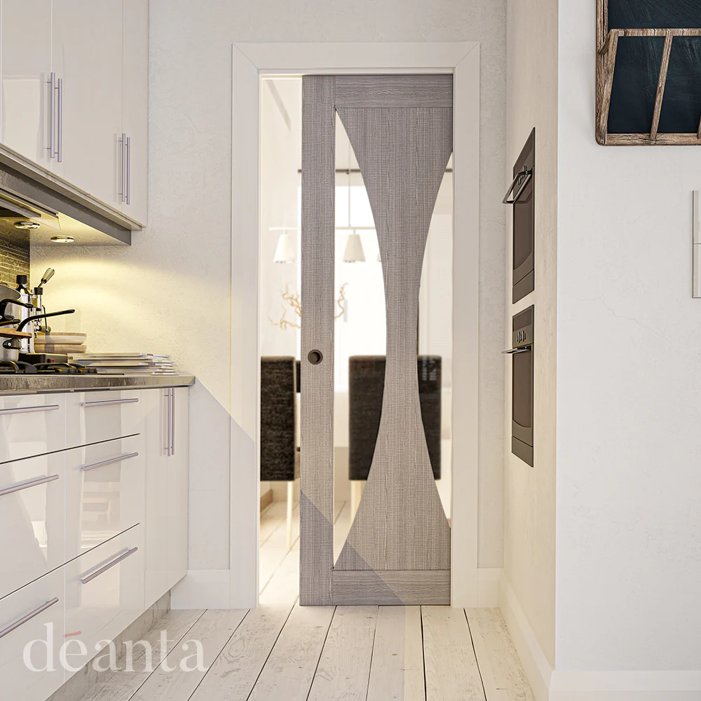 Deanta Sorrento Light Grey Ash Glazed FSC® Internal Door - Image 3
